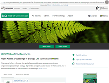 Tablet Screenshot of bio-conferences.org